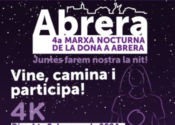 Abrera Municipi Feminista! Obrim les inscripcions per la quarta Marxa Nocturna de la Dona a Abrera, que celebrarem el dissabte 9 de març, amb el lema 'Juntes farem nostra la nit'