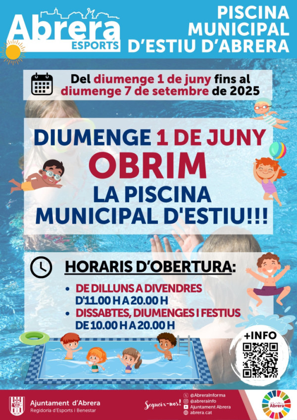CARTELL OBERTURA PISCINA ESTIU 2025