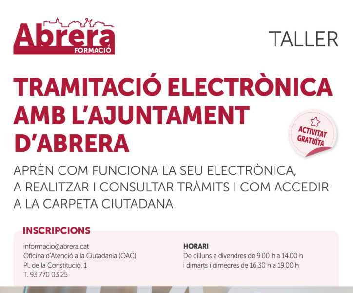 Cartell taller tramitació electrònica 11 03 26