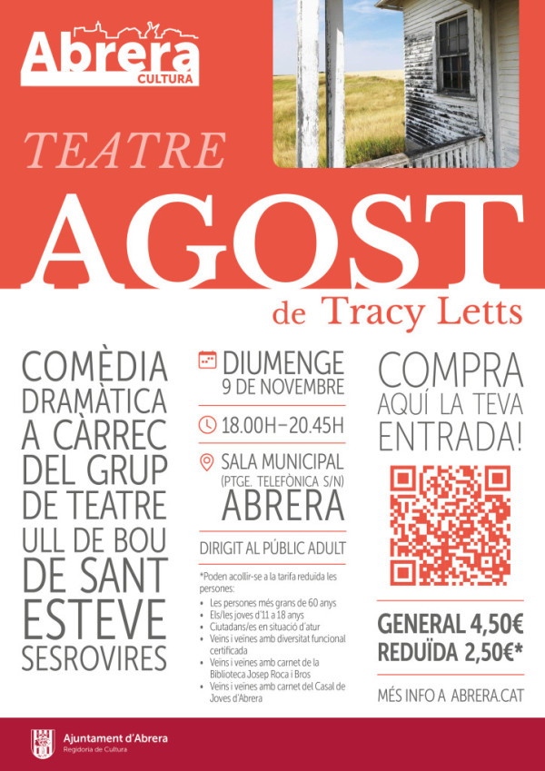 Cartell Teatre 'Agots' a càrrec del grup L'Ull de Bou de Sant Esteve Sesrovires