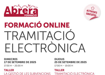 Atenció! Oferim una formació telemàtica per a la realitzacióde tràmits a través de la seu electrònica de l'Ajuntament d'Abrera