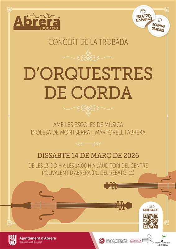 Cartell de la Trobada d'Orquestres de Corda 14/03/26