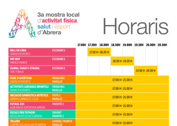 Abrera amb l'esport! Aquest dissabte 30 de maig, participeu en la 3a edició de la Mostra Local d'Activitat Física, Salut i Esport, amb activitats inclusives per a tothom!