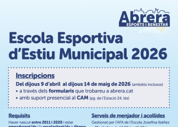 Escola Esportiva d'Estiu Municipal 2026 - cartell complet