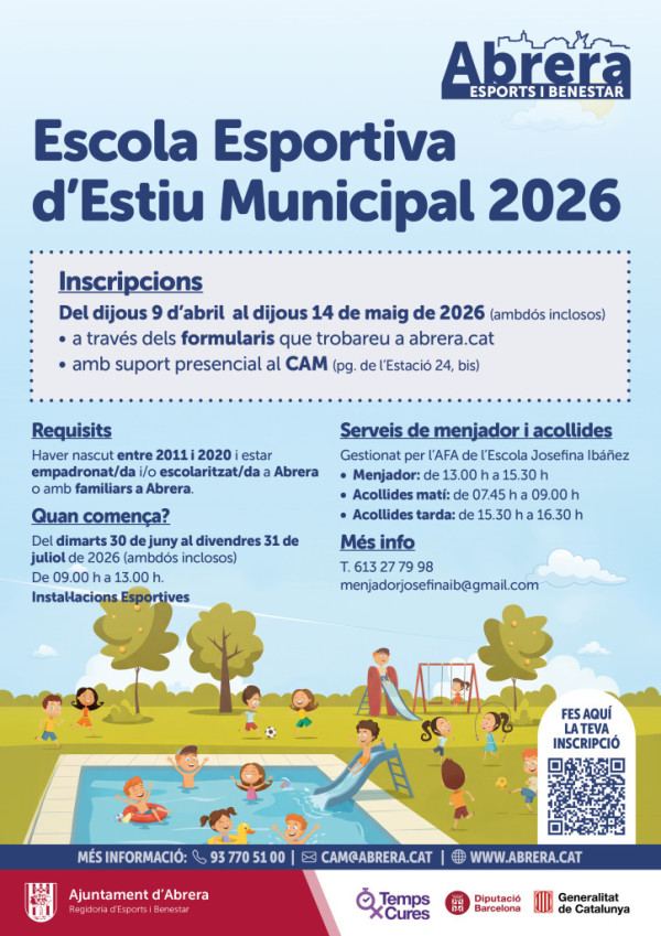 Escola Esportiva d'Estiu Municipal 2026 - cartell complet