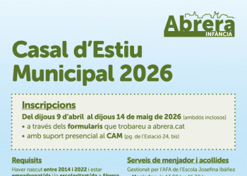 Casal d'Estiu Municipal 2026 - cartell complet