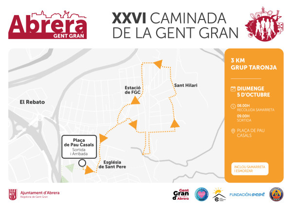 26a Caminada de la Gent Gran d'Abrera - Ruta taronja