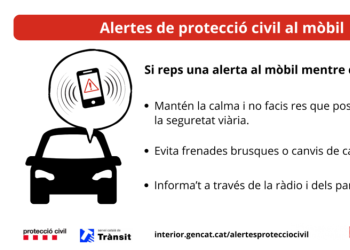 Prova del sistema d'alertes de Protecció Civil, el proper dijous 14 de setembre