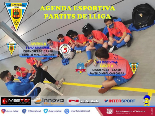 CE Futsal Abrera - Calendari partits del cap de setmana del 1 i 2 de maig de 2021.jpg