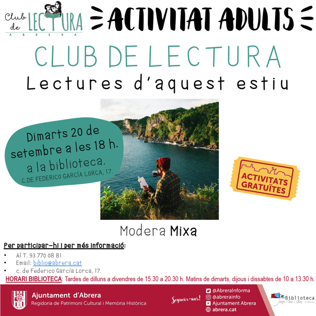 Club de Lectura d'Adults. Biblioteca Josep Roca i Bros