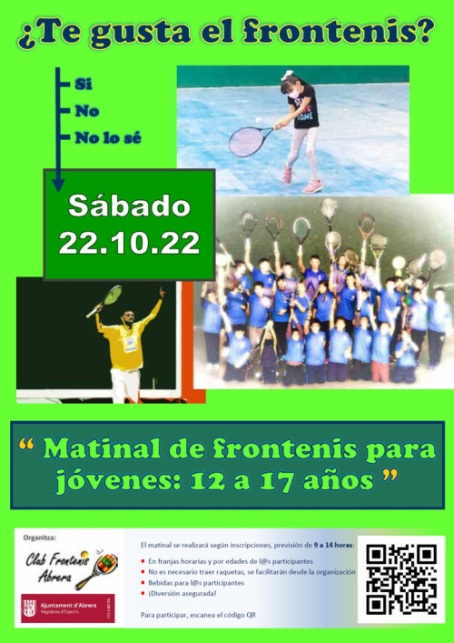 Club Frontenis Abrera - Cartell matinal per a joves 22-10-22.jpg