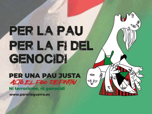 Des de l’Ajuntament d’Abrera ens adherim a la convocatòria de la plataforma ‘Pararlaguerra.es’ sota el lema ‘per una Pau justa, alto al foc definitiu. Ni terrorisme ni genocidi’