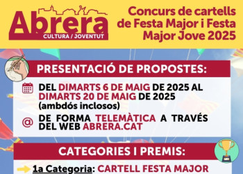 concurs dels cartells de la Festa Major i la Festa Major Jove 2025 d'Abrera