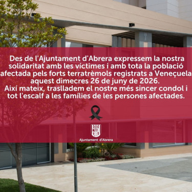 Ens solidaritzem amb les víctimes dels terratrèmols a Veneçuela i facilitem informació sobre les vies de col·laboració amb ONG com Creu Roja i Càritas