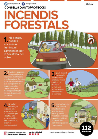 Consejos de autoprotección para evitar los incendios forestales