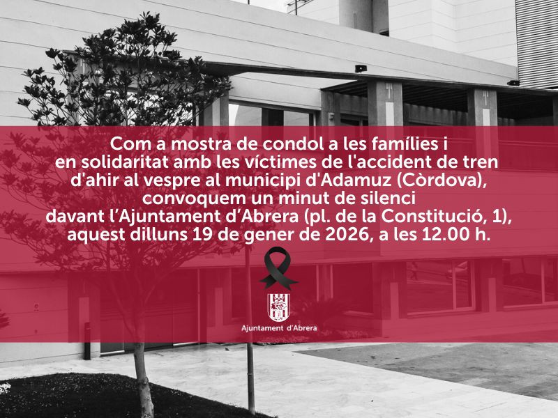 CONVOCATÒRIA MINUT SILENCI VÍCTIMES ACCIDENT FERROVIARI ADAMUZ