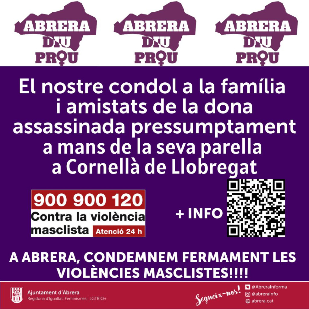 (235x214 15,83 KB) 	Condemnem el pressumpte feminicidi d’una dona a Cornellà i mostrem el nostre rebuig més ferm a les violències masclistes