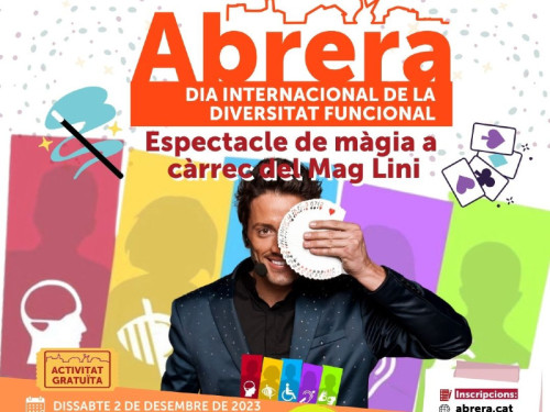 El dissabte 2 de desembre, commemorarem el Dia de les Persones amb Diversitat Funcional a la Sala Municipal amb un espectacle de màgia i lectura de manifest