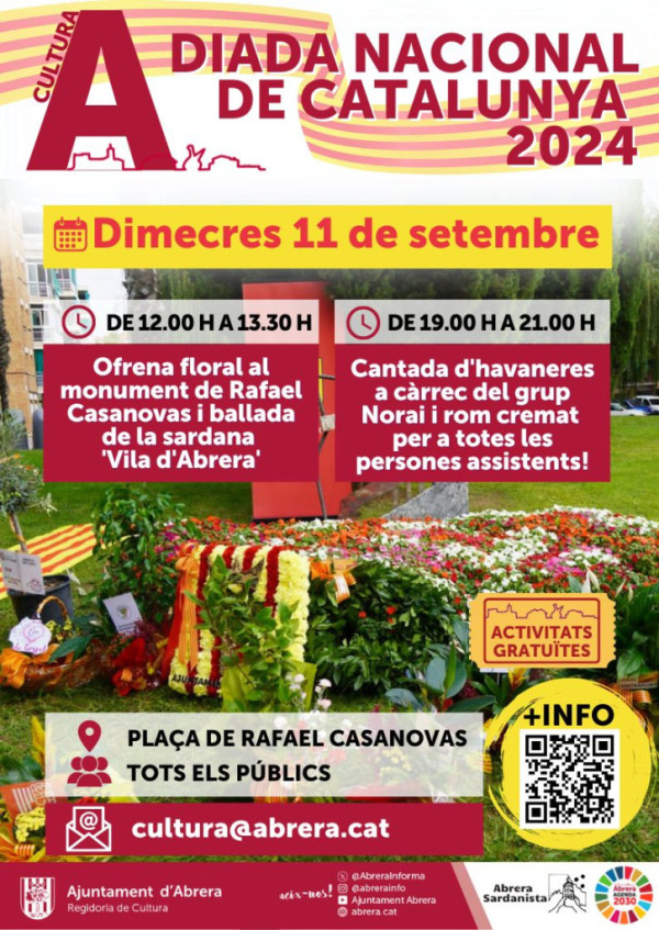Cartell Diada Nacional de Cataluny a Abrera 2024
