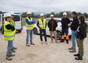 Visitem les obres de la connexió del barri de Can Vilalba a la xarxa de sanejament del sistema d'Abrera, un projecte llargament reivindicat per l’Ajuntament