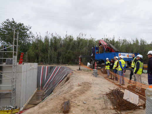 Visitem les obres de la connexió del barri de Can Vilalba a la xarxa de sanejament del sistema d'Abrera, un projecte llargament reivindicat per l’Ajuntament