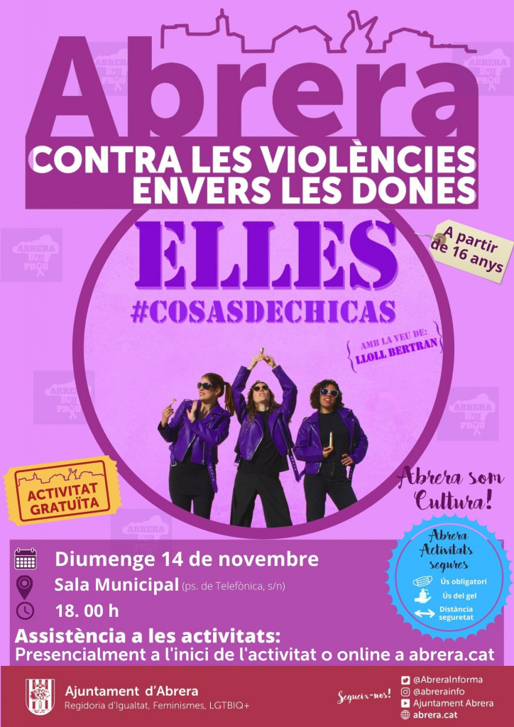 Durant el mes de novembre commemorarem el Dia Internacional contra les violències envers les dones amb diverses activitats. Elles