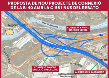 Proposta de nou projecte de connexió de la B-40 amb la C-55 i nus del Rebato