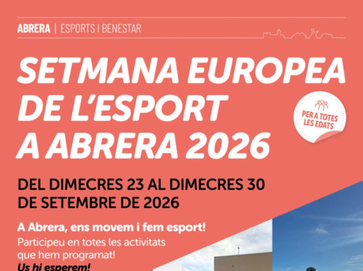 A Abrera ens movem i fem esport! Del 23 al 30 de setembre celebrarem la Setmana Europea de l’Esport amb activitats per a totes les edats
