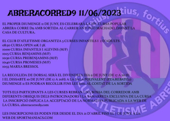 FLYER ABRERA CORRE D9 2023 DARRERE