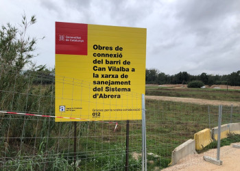 Visitem les obres de la connexió del barri de Can Vilalba a la xarxa de sanejament del sistema d'Abrera, un projecte llargament reivindicat per l’Ajuntament