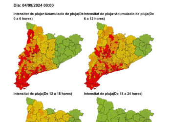 Consells de prevenció davant la previsió de pluges intenses que podrien afectar Abrera avui dimecres dia 4 de setembre