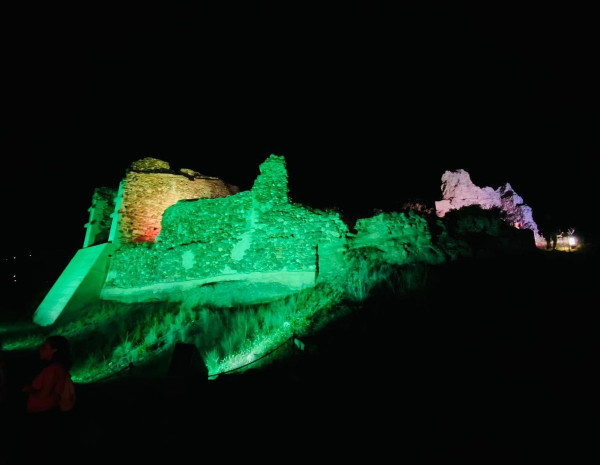 Commemorem, un any més, el Dia Mundial de l’Alzheimer. Il·luminació del Castell Voltrera d'Abrera