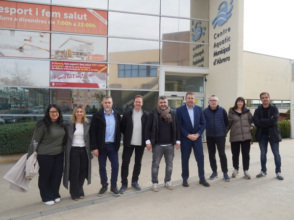 Rebem la visita de l’alcalde de Sant Vicenç de Castellet, Dani Mauriz, i el regidor d'Esports, Toni Calveras per conèixer el nostre model gestió esportiva en espais sostenibles