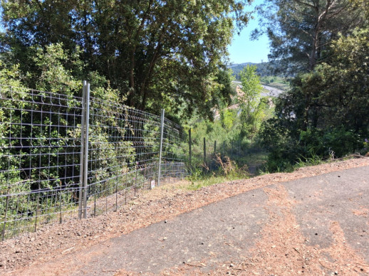 Reforç de la prevenció contra la pesta porcina africana a Abrera amb noves tanques per frenar el pas de senglars