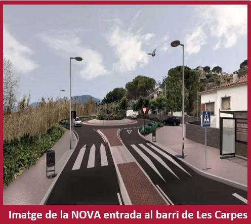 Imatge nova entrada al barri de Les Carpes
