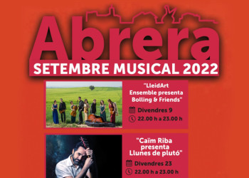 Cartell de la nova edició del cicle Setembre Musical d’Abrera 2022