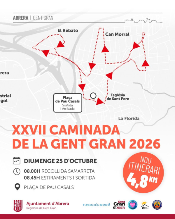 Caminada de la Gent Gran 2026. Itinerari