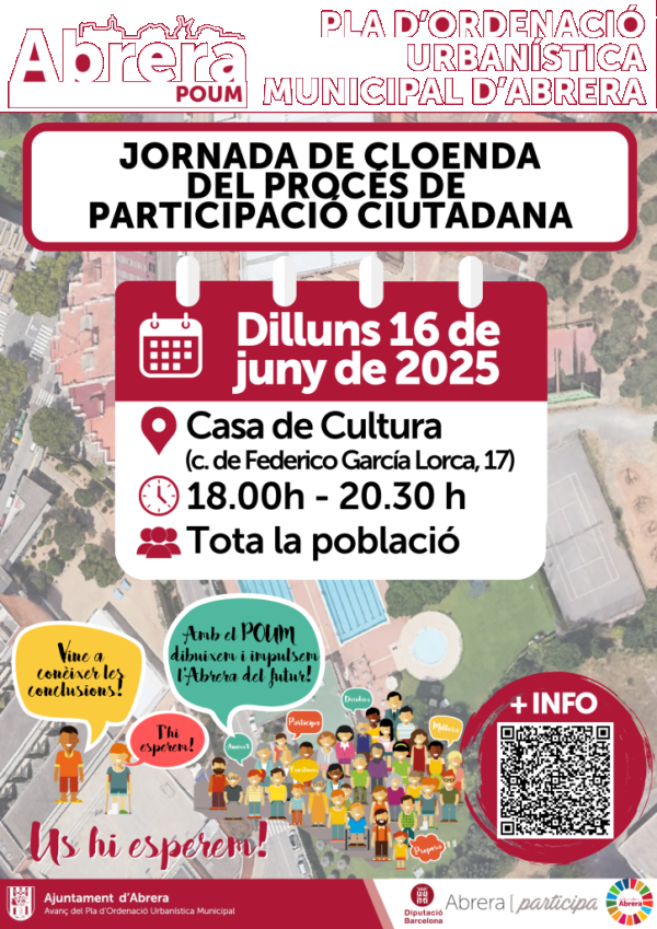 Cartell Jornada de cloenda del procés de participació de ciutadana del POUM