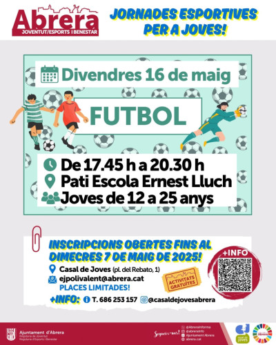JORNADES ESPORTIVES PER A JOVES - FUTBOL 16 DE MAIG 2025