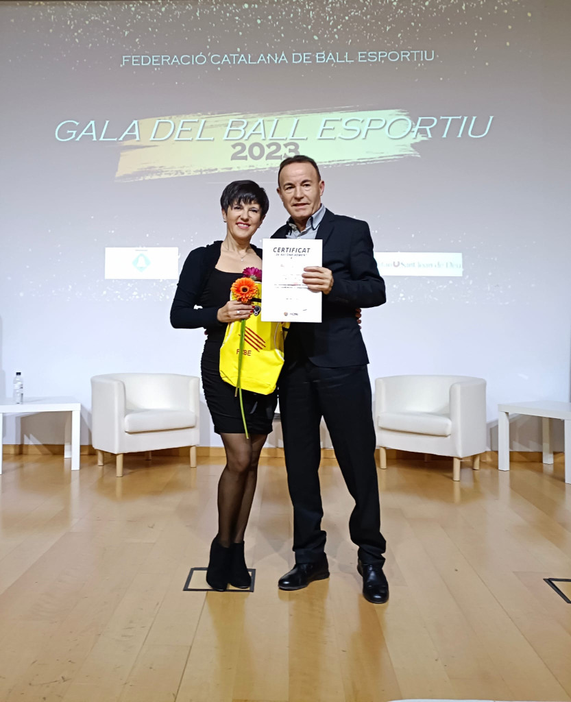 La parella abrerenca formada per Loli Blanco i Jose Maria Rodríguez, de l’Associació Cultural de Ball Pas a Pas, a la segona edició de la Gala del Ball Esportiu Català (2)