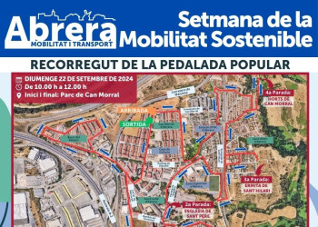 Abrera + sostenible! Commemorem la Setmana de la Mobilitat Sostenible 2024 amb el servei de bus urbà gratuït, una ITV per a bicicletes i una pedalada popular pel nostre municipi