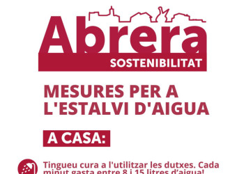 Consells per a l'estalvi d'aigua, a causa de l'alerta per sequera