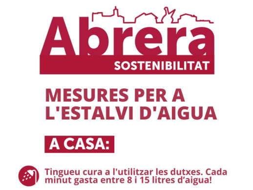Consells per a l'estalvi d'aigua, a causa de l'alerta per sequera