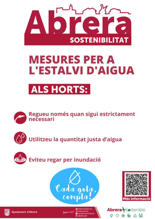 Consells per a l'estalvi d'aigua, a causa de l'alerta per sequera