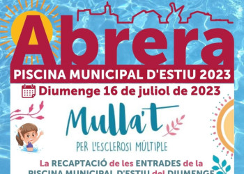 A Abrera, el diumenge 16 de juliol ens mullarem per l’esclerosi múltiple a la Piscina Municipal d'Estiu!