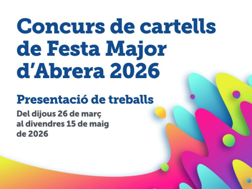 Participa en el concurs dels cartells de la Festa Major i la Festa Major Jove 2026 d'Abrera!
