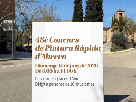 Pintem Abrera! El diumenge 14 de juny de 2025, l'art tornarà a sortir al carrer amb el 48è Concurs de Pintura Ràpida Vila d'Abrera