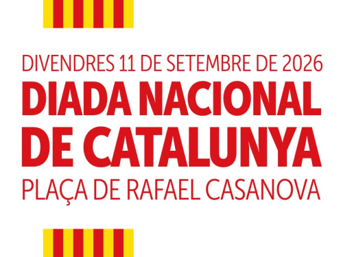 El divendres 11 de setembre de 2026 commemorarem, un any més, la Diada Nacional de Catalunya, amb diferents activitats!