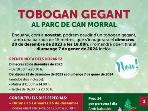 PARC DE NADAL 2023-2024 TOBOGAN GEGANT