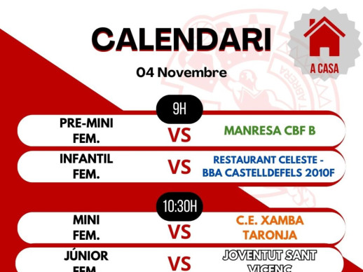 Partits cap de setmana Club Bàsquet Abrera dissbte 4 i diumenge 5 de novembre de 2023_1